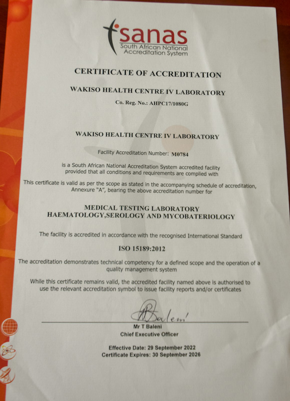 SANAS Certification